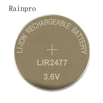 2TK/LOT LIR2477 3,6 V lithiumt nupp aku laetav aku LIR2477