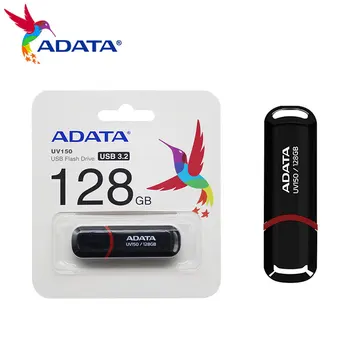 USB-3.2 128GB USB Flash Drive 64GB U Disk kiire Pen Drive 32GB 16GB Pendrive Kaasaskantav mäluseade UV150 Must ADATA