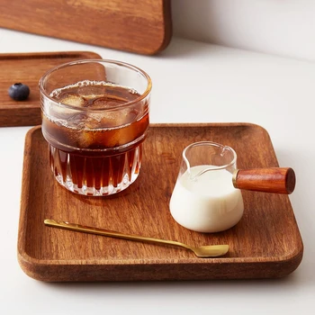 Puidust Käepide Mini Kohvi Piima Kannu Väike Klaas Cup Jaapani Stiilis Kaste Tassi Lauanõud Piima Kann Kodus Köögis Kohvi Vahendid