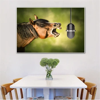 Pruun Hobune, Plakatid ja Pildid Kodus Decoracion Hobuse Pea Loomade Print Lõuend Maali Seinale Pildi elutuba Home Decor