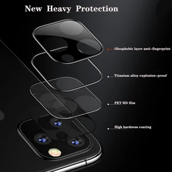 Kaamera Objektiiv Protector For iPhone XS Max XR 11 Pro Max 12 Mini Metallist Rõngas + Karastatud Klaasist Ekraan Kaitsja Tagumine Kaamera Filme