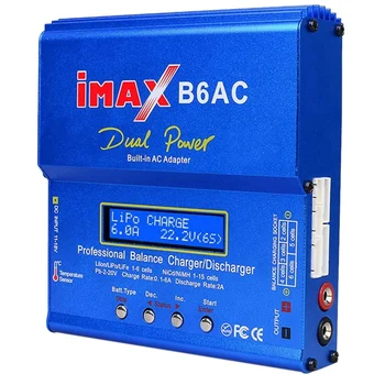 RC Laadija 6A 80W Imax B6Ac Dual Channel Ac Li-Ion Nimh Nicd Lipo Aku Laadija koos Tasakaalu Lcd-Sn USA Pistik