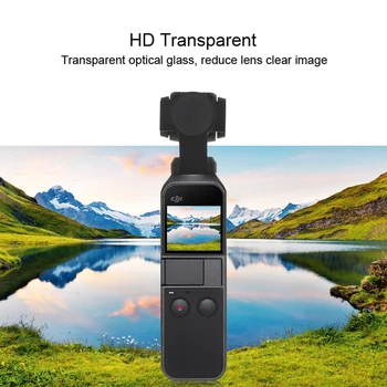 PULUZ HD Karastatud Klaasist Objektiiv Protector + Ekraani Kile DJI OSMO Tasku Kaamera Gimbal Tarvik