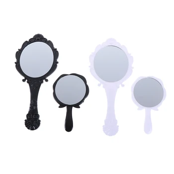 1 Tk Tõusis Klassikalise Stiili Peegel Mini Kaasaskantav Vintage Kosmeetika Meik Peegel Küljest Hoidke Ovaalne Ring MirrorBeauty Make Up Tool