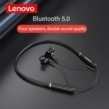 Lenovo XE66 Pro Dual Dünaamiline Kaelus Traadita Kõrvaklapid, Bluetooth Kõrvaklapid 4 Kõlarid, HIFI Stereo HD Kõne Veekindel koos Mic