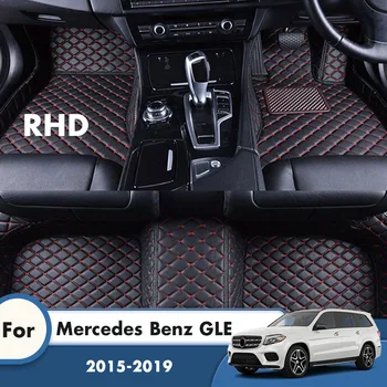RHD Auto Põranda Matid Mercedes Benz GLE 2019 2018 2017 2016 Vaibad Interjööri Aksessuaarid Auto Kaitsta Kohandatud Decor Vaibad