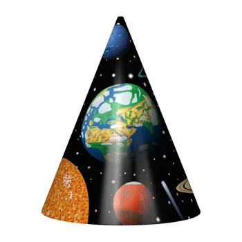 Kosmoses Pool Astronaut Raketi Laeva Foolium Õhupallid Galaxy Süsteemi Teema Poole lauanõud Poiss Kids Sünnipäeva Teenetemärgi