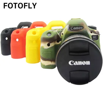 FOTOFLY Värvi Kummist Kate Juhul, Canon EOS 6D Mark II 6D2 Kaamera Keha Kaitsev Kott Pehmest Silikoonist Juhtudel Kotid Aku Avamine