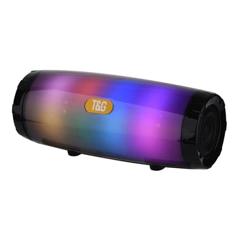 Uus Juhtmevaba Bluetooth Kõlar TG165C Värviline LED Valgusega Väljas Subwoofer FM-Saade-Kaardi 1200mAh Väike Kaasaskantav Heli Tulp