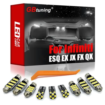 GBtuning Canbus LED Infiniti QX30 QX50 QX60 QX4 QX70 QX56 QX80 ESQ EX35 JX35 FX35 FX45 FX37 Sõiduki Lamp Interior Light Kit