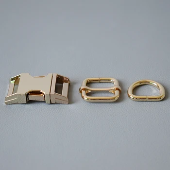 20 Komplekti (Metallist Lukk+Reguleerige Luku+D-Rõngas/Set) DIY Koer Krae Diy Emboitement Tsingi Sulam Lukk Reguleerida Pandlad 20mm Kuld