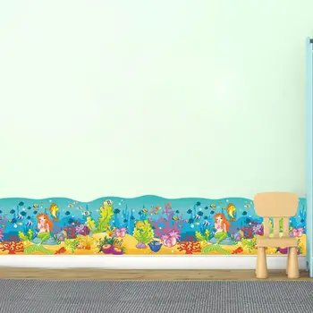 Cartoon Kala kleebised Kodu Kaunistamiseks Veealune Maastik Pannoo Kunst Vannituba Köök Decor Kleebised