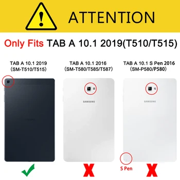 2TK Samsung Galaxy Tab 10.1 2019 T510 T515 Karastatud Klaasist Tahvelarvuti Ekraani Kaitsekile Samsung Tab 10.1 Film Clean Kate