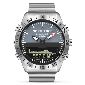 Mehed Sukelduvad Spordi Digital Watch Sõjalise Armee Luksus Full Steel Business Veekindel Kõrgusmõõtur Kompass PÕHJA SERV Smart Vaadata