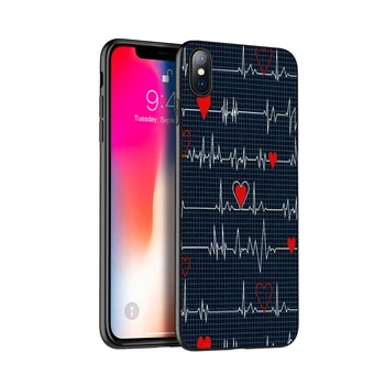 Must tpü case for iphone 5 5s SE 2020 6 6s 7 8 plus X 10 XR, XS 11 pro MAX räni kate juhul, Õde, Meditsiin Tervise Süda