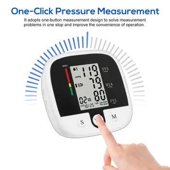 Laetav Arm Blood Pressure Monitor, Digitaalne Sphygmomanometer Tensiometro Südame Löögisageduse Monitor BP Arvesti Tonometer Tervishoid