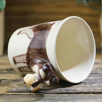 300ml Šnautser koer kohvi tassi tazas de ceramica creativas naljakas loomade kruusid 3D cartoon kingitus cup armas koer kruus