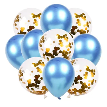 10tk Metallik Latex Balloon Litrid Konfetit Õhupalli Üllatus Pool Kombinatsioon, Pulmi, Sünnipäeva DIY Dekoratiivsed Õhupall