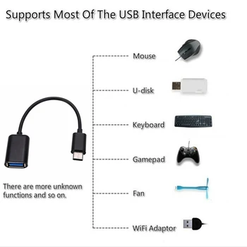Adaptador Tüüp-C USB3.1 OTG Adapter Kaabel Android MacBook Hiire Lüliti Gamepad Tablet PC Type-c Adapter USB Otg Kaabel