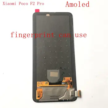 Amoled Jaoks Xiaomi Poco F2 Pro M2004J11G Lcd Ekraan Touch Klaas, DIgitizer Varuosade sõrmejälje kasutamine