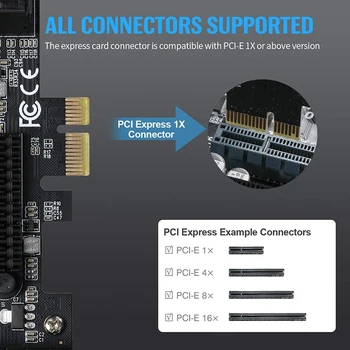 SATA PCIE Kaart, 8-Port, 6Gbps SATA 3.0 PCIe Kaart, PCIe SATA Kontroller laienduskaardi, Upport 8 SATA 3.0 Seadmed