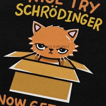 Mens Naljakas Schrodingers Cat T-Särgid Lühikese varrukaga, kanna Puuvillast Tshirt Stiilne T-särk Suure Paugu Teooria, Füüsika Huumor Teadus-Tee