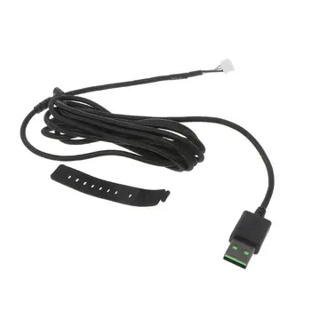 1TK Vastupidav Nailon Põimitud Rida USB-Hiire Kaabli Asendamine Traat Razer DeathAdder Elite Wired Gaming Mouse