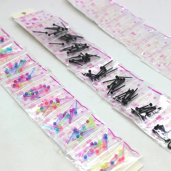 Uus 100tk/Pakk Anti-allergia Plastikust Kõrvarõngad, Nõelad Läbipaistev Must Multi-värvid Stud Kõrva Pulgad Naiste Ehete Tarvikud