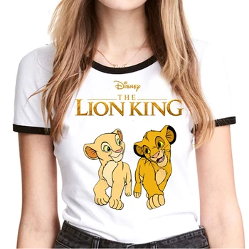 Kawaii Disney Cartoon Hakuna Matata T-Särk Naiste Naljakas Lion King Graafiline Tees Harajuku Armas Simba Unisex T-särk Naine