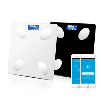 Vannituba Kaalu Skaala Nutikas Elektrooniline KMI Skaala Bluetooth Body Fat Scale LED Digitaalse Juhtmeta Keha Koostise Analüsaator App