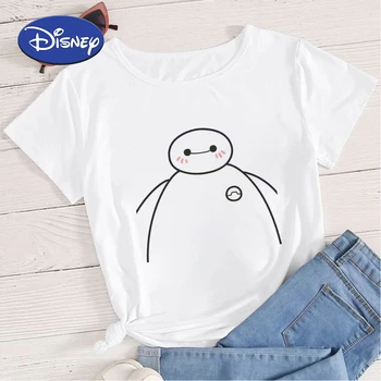 Disney Suur Kangelane 6 Baymax Naiste T-Särk Unisex Uus Mood Harajuku Tshirt футболка женская Mõõdus Riided Lühikesed Varrukad