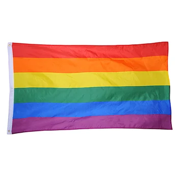 LGBT Vikerkaare Lipud 3x5FT 90x150cm Homo Paraad Bännerid LGBT Pride Lipu Polüester Värvikas Vikerkaar Lipu kaasasündinud