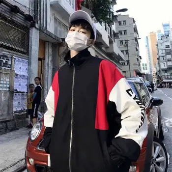 Multi-Tasku Jope Õmblemine Meeste 2021SS Hong Kong Stiilis Preppy korea Trendikas Linna peatänaval Hipster Pesapalli Ühtne Unisex