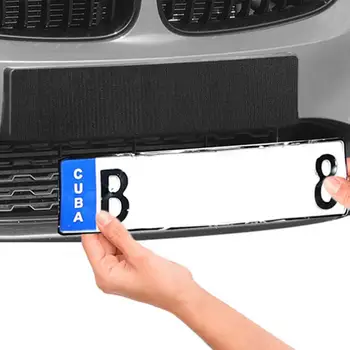 2Pcs/Set kvaliteetne ilmastikukindel numbrimärk Omanik Must Liim Registreerimismärk Omanik Nähtamatu Sõidukitele
