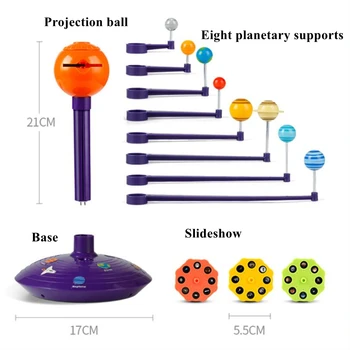 Lapsed AURU Teadus, Tehnoloogia, Haridus Mänguasjad, Päikese ja Planeedi Hääl Projektsioon Imitatsioon päikesesüsteemi Üheksa Planeeti Mudel