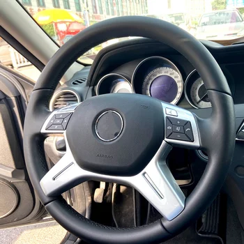 Auto Hõbedane ABS Rool Raami Sisekujundus Katab Kleebise jaoks Mercedes Benz C E GLK CLS M-Klass W204 W212