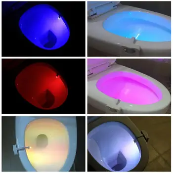 LED Wc-poti Öö Valguses Wc Liikumisandur 16 Värvi, Veekindel tuli Wc-Pott Öö Valguses WC Vannituba Paindlik LED