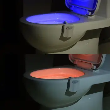 LED Wc-poti Öö Valguses Wc Liikumisandur 16 Värvi, Veekindel tuli Wc-Pott Öö Valguses WC Vannituba Paindlik LED