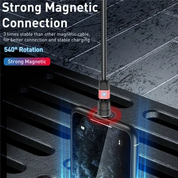 540 Magnet-Kaabel, USB-Tüüp C-Micro Kaabel, kiirlaadija Magnet Telefoni Laadija Huawei Micro-USB-Samsungi Jaoks Xiaomi