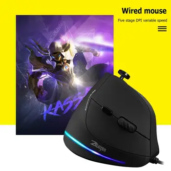 ZELOTES C-18 elukutse Gaming Mouse 10000 DPI Reguleeritav Vertikaalne Hiirt, 11 Nupud RGB Optiline Ergonoomiline Mängimine USB-Juhtmega Hiired