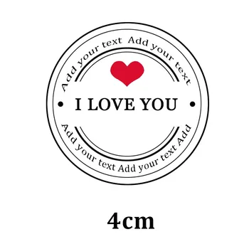 100tk 4CM Liim, kleepsud kohandatud reklaami tihend kleebised custom logo märgise Kujundus tekst