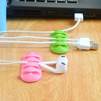 USB-Kaabel Abimees 5 HolesWire Vedru Kõrvaklappide Kõrvaklappide Hoidik Hiire Juhe, Silikoon Clip Liini Desktop Management