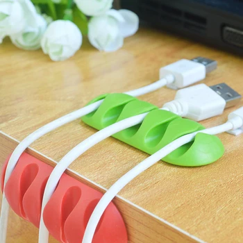 USB-Kaabel Abimees 5 HolesWire Vedru Kõrvaklappide Kõrvaklappide Hoidik Hiire Juhe, Silikoon Clip Liini Desktop Management