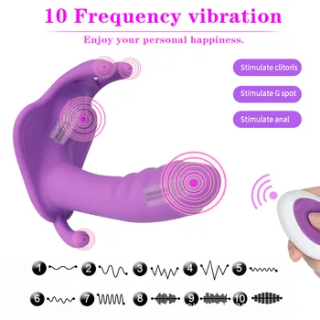 Kantavad Dildo Vibraatorid Naiste Sugu Mänguasjad APPI Kaugjuhtimispult 10 Kiirused G Spot Kliitori Stimulaator Vagiina Massage Erootiline Mänguasi
