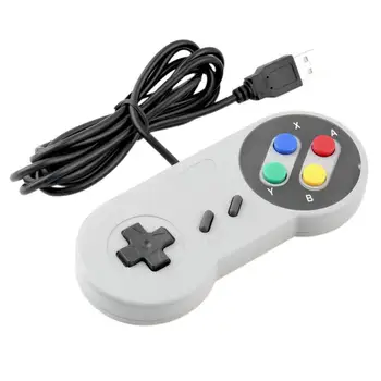 4 Nupud Juhtmega USB Super Mäng Töötleja mäng draiverid Nintendo SNES USB Game Controller for PC/MAC Kontrollerid