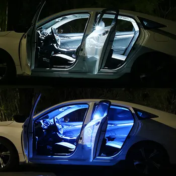 8pcs 2017 2018 2019 Nissan Leaf ZE1 Valge Canbus vigadeta Salongi LED Pirn Kaart Dome Katus Light Kit Tarvikud Auto Lamp