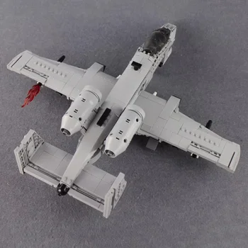 Thunderbolt II A10 Fighter Jet Lennuk ehitusplokid 3D Mudel Sõjalise Seeria Tellised Mänguasjad Lastele jõulukinke 961Pcs