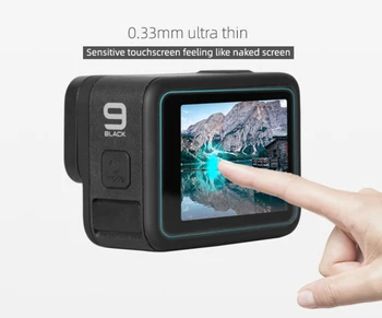Eest GoPro Hero9 Kaamera kaitsekile HD Karastatud Klaasist Ekraan Kaitsja Spordi Kaamera Tarvikud Sunnylife kaitsekile