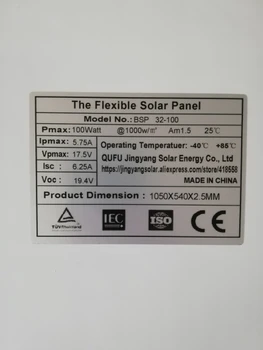 Hiina Kõrge Efektiivsusega Kerge Kaal poolaasta painduv päikesepaneel Päikese Paadi, Haagissuvila RV Kit 100w paneeli päikese
