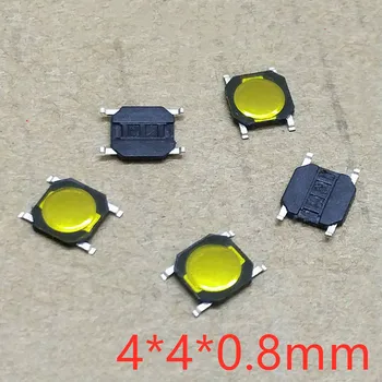 50tk 4*4*0.8 mm 4X4X0.8mm Reljeefsete Surunupp-Lüliti Taktitunne 4 Pin-kood sisse mikrolüliti SMD